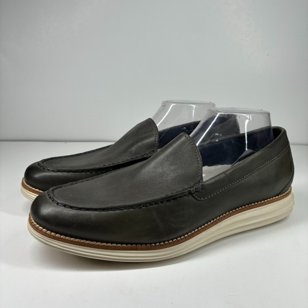 Cole Haan OriginalGrand Venetian Men's US 9M Magnet Gray Leather Loafers C29698